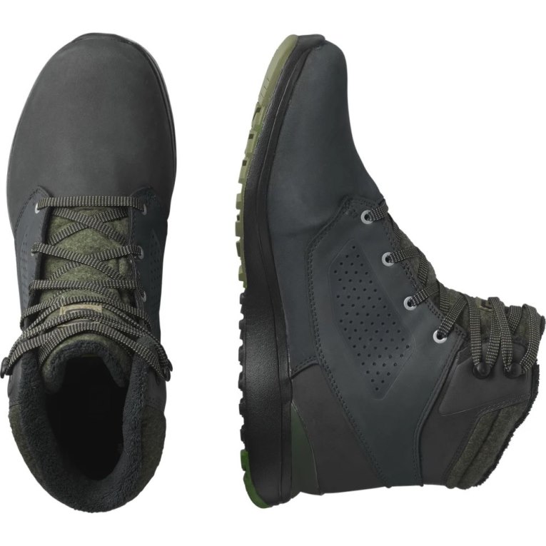 Salomon Utility Winter CS WP Men's Winter Boots Black / Olive | CA 19P8